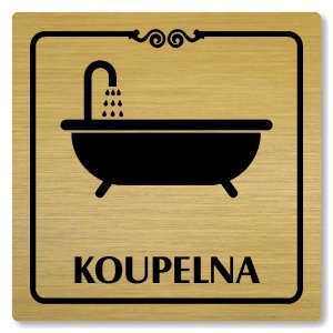Koupelna, 118x118mm, zlatá, Texas